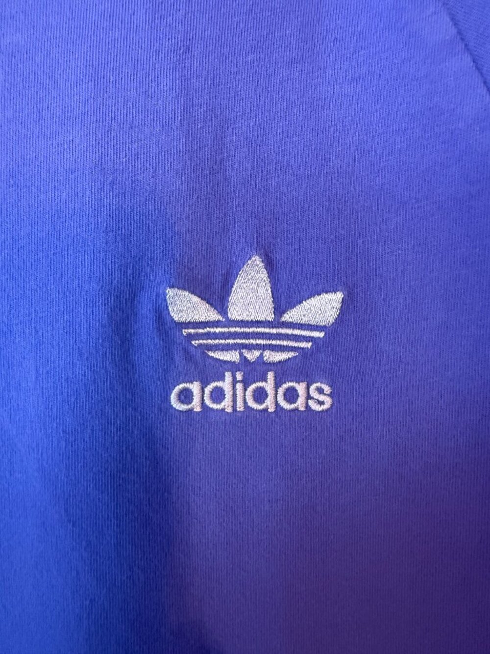 Adidas Originals Men's Purple 3-Stripe Ringer T-Shirt Medium - Picture 2 of 5